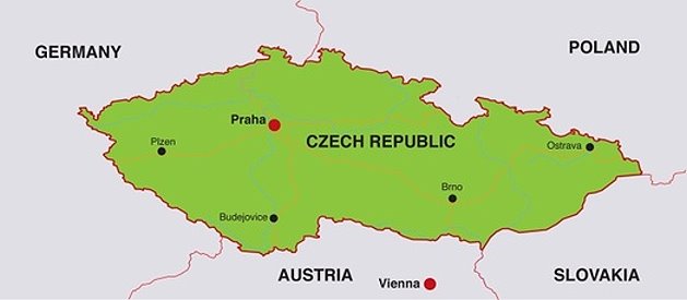 Karte von Tschechien
