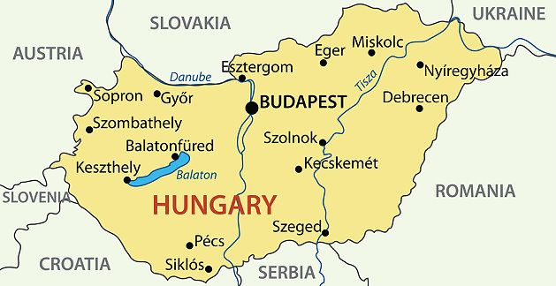 Karte von Ungarn