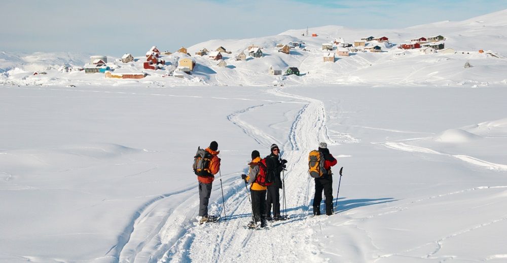 Schneewanderung auf Grönland