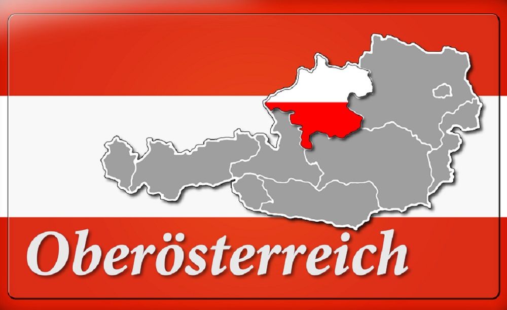 Lage Oberösterreichs auf der Landkarte