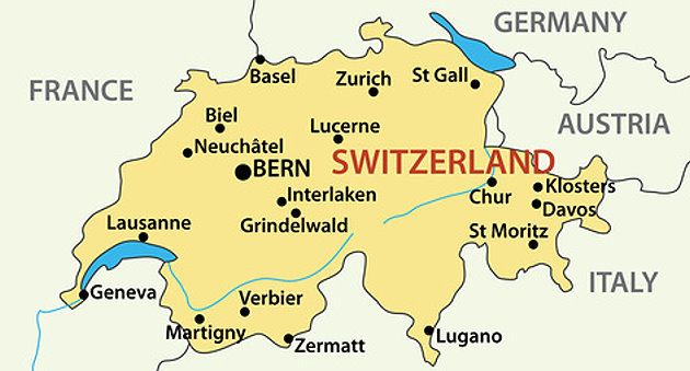 Landkarte der Schweiz